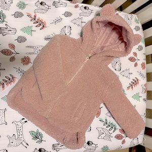 Pink Teddy Bear Sherpa Jacket